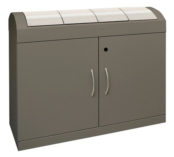 Stumpf afvalscheiding TD 4-aspect-plus, zachte mokka / roestvrij staal, verzinkte binnenemmer, 4x45 liter, 5601008