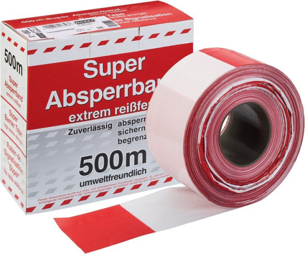 Hazet folie afzetlint, rood/wit geblokt, 200-3