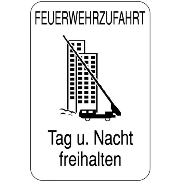Stein HGS HGS speciaal bord, brandweer toegang dag en nacht vrijhouden, 400 x 600 mm, 14892