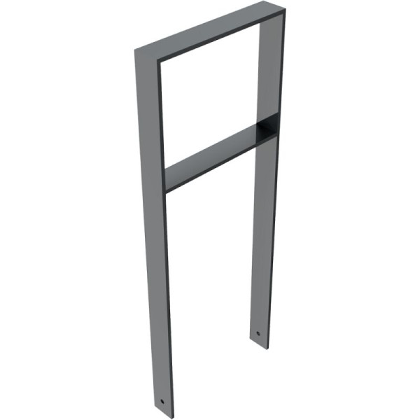 Stone HGS leunbeugel/barrière -Apelland- met dwarsbalk, 450mm /gecoat DB 703, beugel: 80 x 12 mm, 453.045b