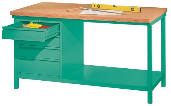 Pavoy Werkbank 2000, 1 Boden + 1 Block mit 4 Schubladen, 58587-200-000-910