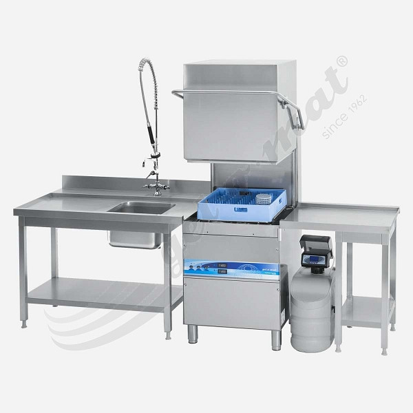 gel-o-mat E Complete 2000 doorschuifvaatwassers, afvoertafel rechts, 3071re