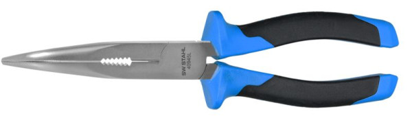 SW-Stahl punttang, gebogen, 200 mm, zilver, 40945L, 4033592143974