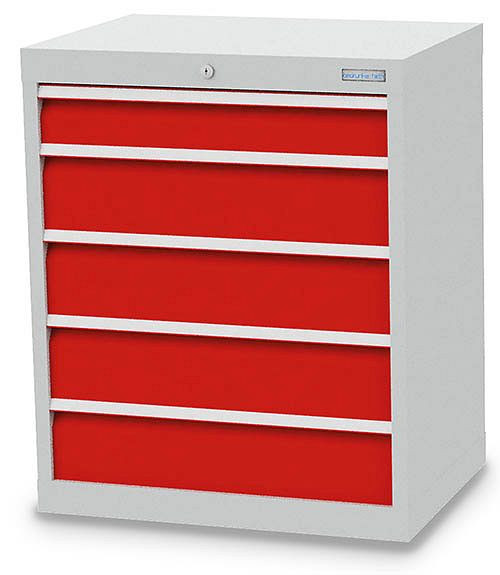 Bedrunka + Hirth ladekast, diepte 500 mm, R 24-16, aantal laden: 5, afmetingen in mm (BxDxH): 680 x 500 x 819, draagvermogen 50 kg, 68.140