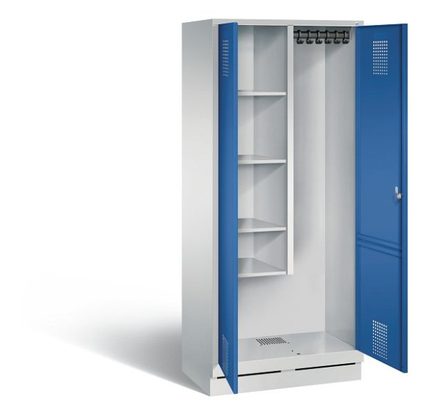 C+P reinigingsmiddelenkast Evolo, H1800xW810xD500mm, kleur: lichtgrijs / gentiaanblauw, 48120-02 S10092