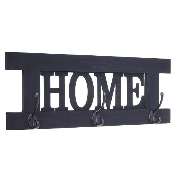 Mendler wandkast HWC-C60 Home, kledingkast kastpaneel, shabby look vintage 55x21cm, donkergrijs, 62967