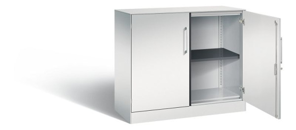 C+P dressoir met vleugeldeuren Asisto, H915xB1000xD435mm, kleur: lichtgrijs, beugelgreep, 2 niveaus, 141052-000 S10031