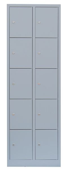 Lüllmann stalen compartimentenkast, 1800 x 600 x 500 mm, lichtgrijs/lichtgrijs, 520520