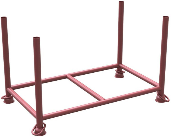Schake stapelpallet met kraanogen, gelakt, 1,30m x 0,70m x 0,70m, 50110-0