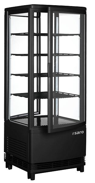 Saro koelvitrine met dubbele deur model SC100DT zwart, 330-1015