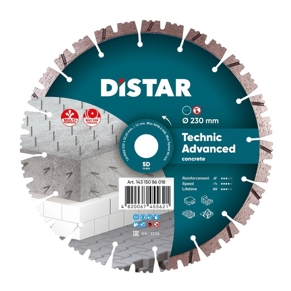 Distar diamantdoorslijpschijf 1A1RSS 232 Technic Advanced, 14315086018