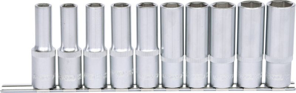 KS Tools 1/2" zeskant dopsleutelset, lang, 10 stuks 10-19mm, 917.0615
