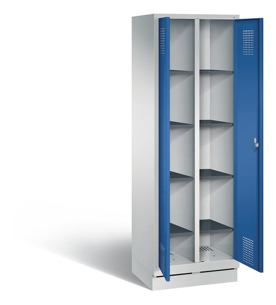 C+P washok Evolo, H1800xB610xD500mm, kleur: lichtgrijs / gentiaanblauw, 48022-20B S10017