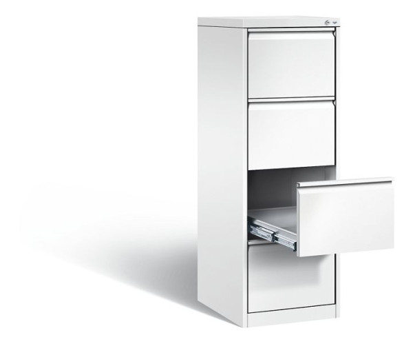 C+P archiefkast Acurado, H1357xB433xD590mm, kleur: verkeerswit, handgreep, 12434-321 S10030