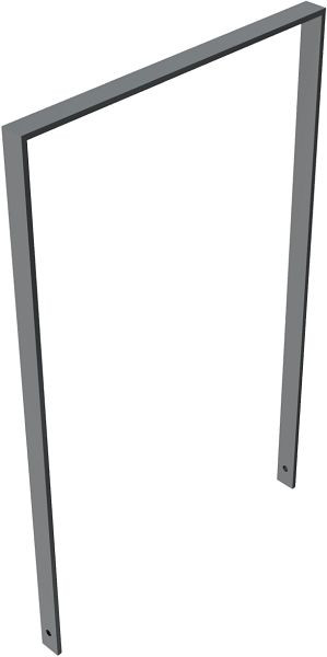 Schake armleuning van platstaal 50 x 12 mm, zonder dwarsbalk, totale breedte: 750 mm, thermisch verzinkt en gecoat DB 703, 450_075B