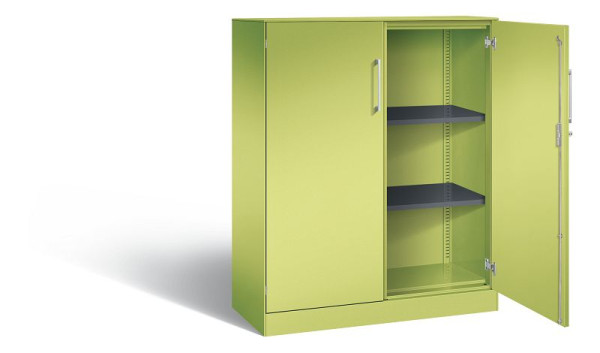 C+P vleugeldeurkast Asisto, H1310xB1000xD435mm, kleur: Viridine groen / Viridine groen, beugelgreep, 3 niveaus, 141032-000 S10202