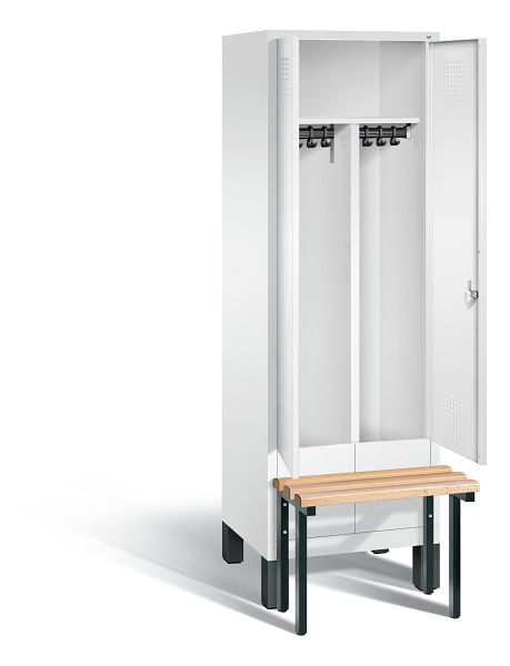 C+P zwart wit kastje Evolo, H1850xB610xD815mm, kleur: verkeerswit, 48032-20 S10103