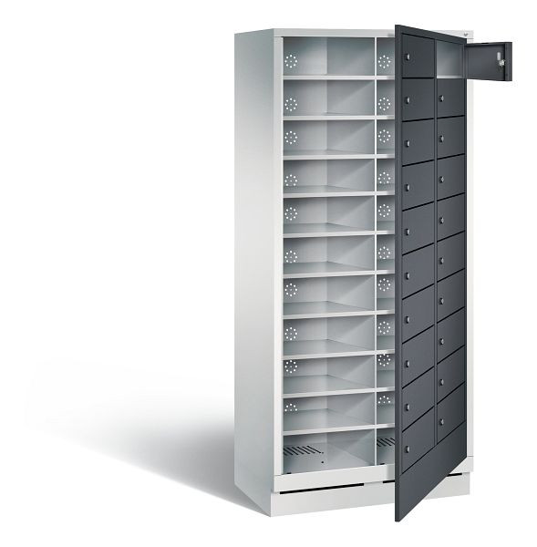 C+P wasautomaat Evolo, H1800xW810xD500mm, kleur: lichtgrijs / zwartgrijs, 48160-210 S10084
