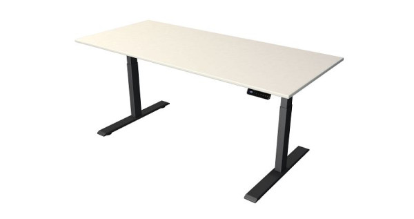 Kerkmann sta-/zittafel B 1800 x D 800 mm, antraciet, elektrisch in hoogte verstelbaar van 630 - 1270 mm, wit/antraciet, 10271510