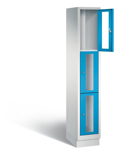 C+P lockerkast Classic, H1800xB320xD500mm, kleur: lichtgrijs / lichtblauw, 8020A103 S10003