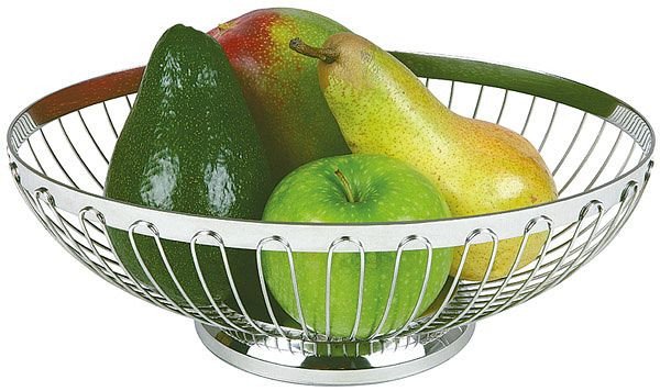 APS brood- en fruitmand, ovaal, 20 x 15 cm, hoogte: 7 cm, 18/8 roestvrij staal, 30210