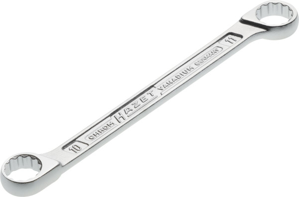 Hazet dubbele ringsleutel, buiten dubbel zeskant tractieprofiel, 10x11mm, 610N-10X11