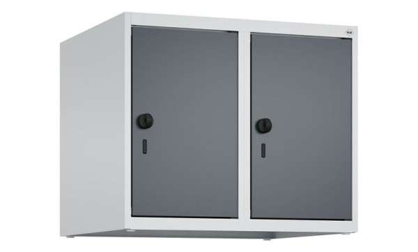 C+P kastopzet Classic PLUS, bovenkast, 7035/7016, veiligheidsdraaisluiting, 500x600x500mm, 2 vakken, 080090-20 S10008