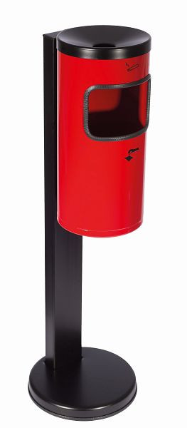 TKG afval-asbak combinatie RONDO KOMBI staand model rood, 360013