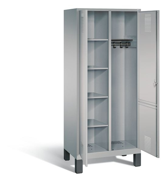 C+P reinigingsmiddelenkast Evolo, H1850xW810xD500mm, kleur: wit aluminium, 48060-22 S10078