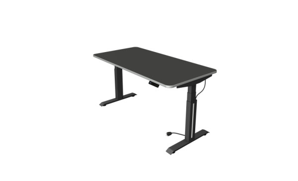 Kerkmann Move Professionele zit-/statafel, B 1600 x D 800 mm, elektrisch in hoogte verstelbaar van 640-1290 mm, antraciet, 10070613