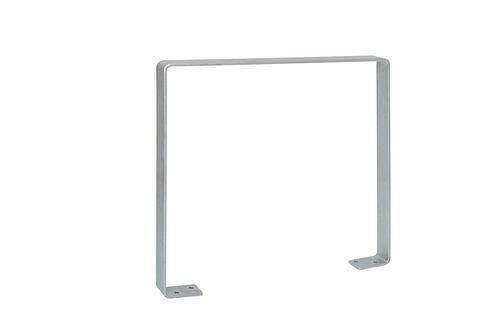DENIOS leunbeugel, gebogen, zonder knierail, thermisch verzinkt, voor pluggen H 800, B 800 mm, 310953