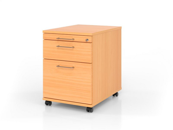 Hammerbacher rolcontainer AC20 BS, 58 diepte, romp: beuken / voorkant: beuken, 42,8 x 58 x 59 cm, 1/3/6 HE, VAC20/6/6/BS