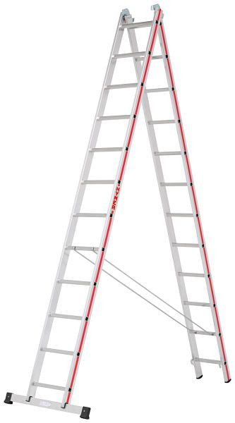 HYMER multifunctionele ladder, tweedelig, 2x12 sporten, lengte ingeschoven 3,44 m / uitgeschoven 5,98 m, 404524