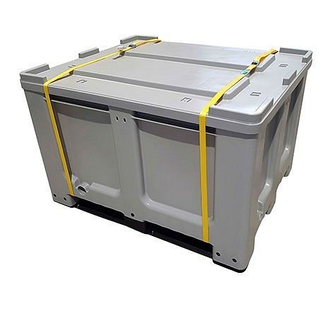 Cemo batterij-inzamelcontainer van PE 610 l UN-goedkeuring, 120 x 100 x 76 cm, 11203