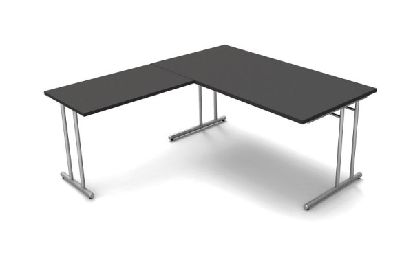 Kerkmann hoekwerkstation, Start Up, B 1600 mm x D 1800 mm x H 750 mm, kleur: antraciet, 11437513