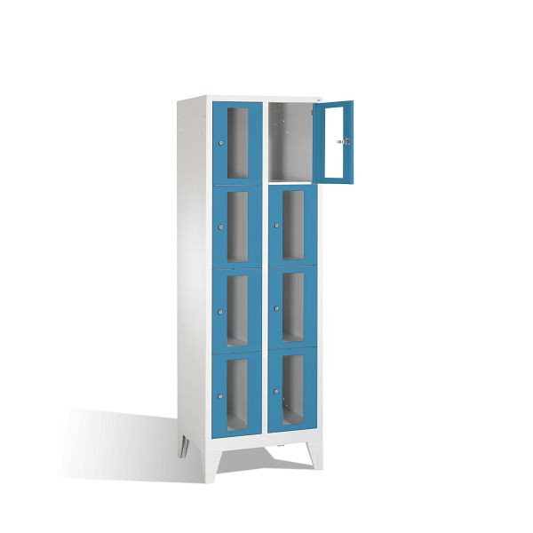 C+P lockerkast Classic, H1850xB610xD500mm, kleur: lichtgrijs / lichtblauw, 8010A204 S10004