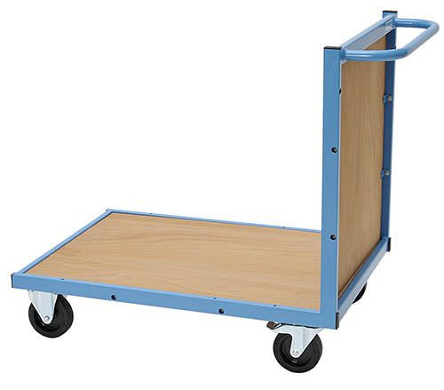 Bedrunka + Hirth transportwagen, met houten vloer en achterwand, 900 x 620 x 860 mm, 04.900.02