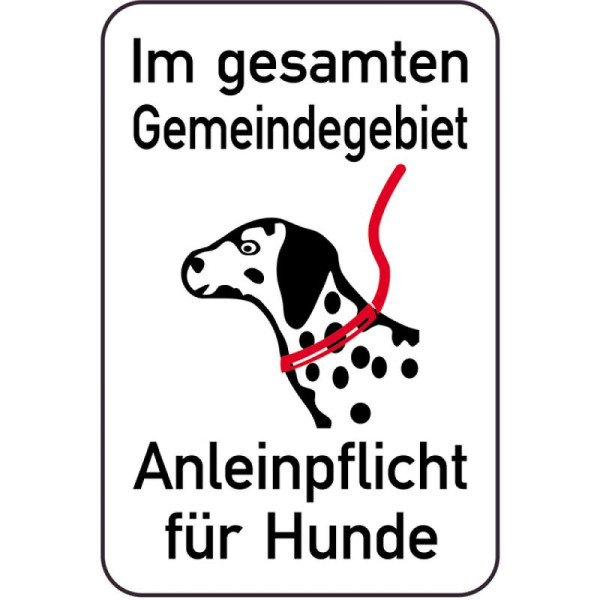 Stein HGS HGS hondenbord, honden moeten in de hele gemeente aangelijnd zijn, 400 x 600 mm, 14886