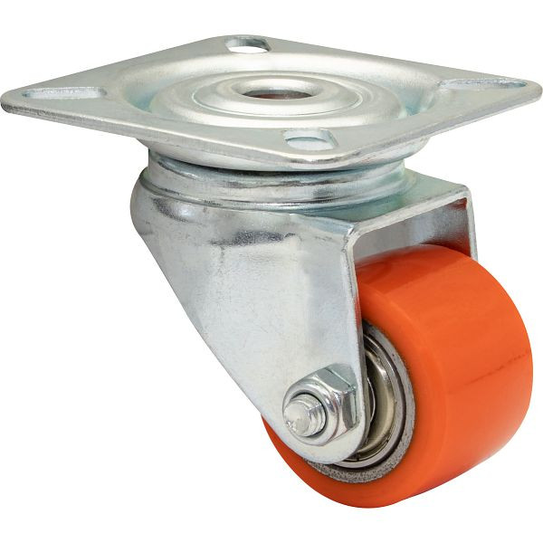 WAGNER transportmiddel zwenkwiel MINI diameter 35mm, PU, zacht, kogellager, draagvermogen 100kg, PU: 4 stuks, 4693501