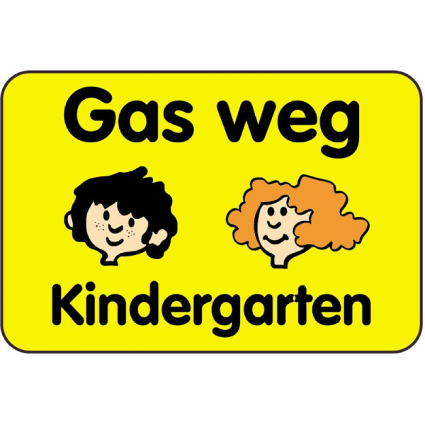 Steen HGS kinderbord/verkeersbord Gas weg kleuterschool, 650x1000mm, 14821