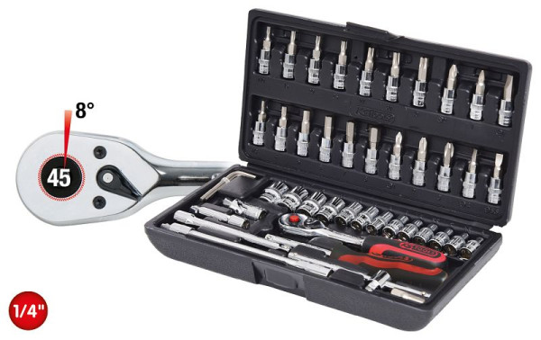 KS Tools 1/4" CHROME+ dopsleutelset, 48-delig, 918.0648