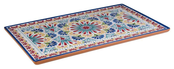APS GN 1/1 dienblad -ARABESQUE-, 53 x 32,5 cm, hoogte: 2 cm, melamine, binnen: decor, buiten: terracotta look, 84680