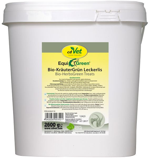 cdVet EquiGreen biologische groene kruidensnacks 2,6 kg, 352