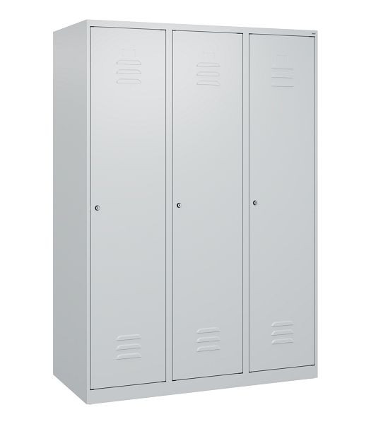 C+P luierkluis Classic PLUS met middenwand, 3 vakken, 1700x1200x500mm, 7035/7035, cilindersloten, 0800007-32F S10021