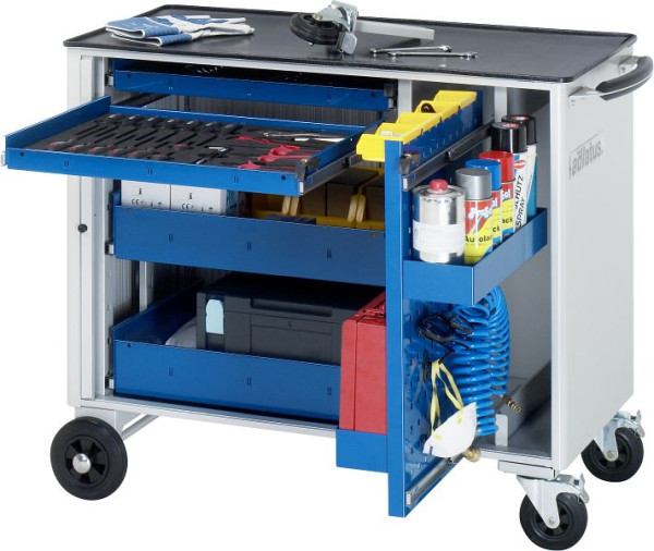 RAU gereedschapswagen serie adlatus model 10240, B1025 x D520 x H890 mm, inclusief metalen steun, 02-10240.11