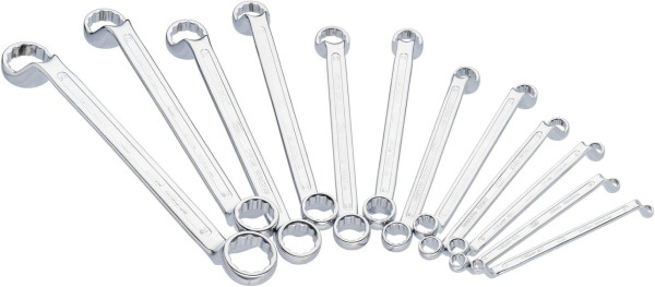 VIGOR dubbele ringsleutelset, extern dubbel zeskantprofiel, 6 x 7 - 30 x 32, aantal gereedschappen: 12, V1524N