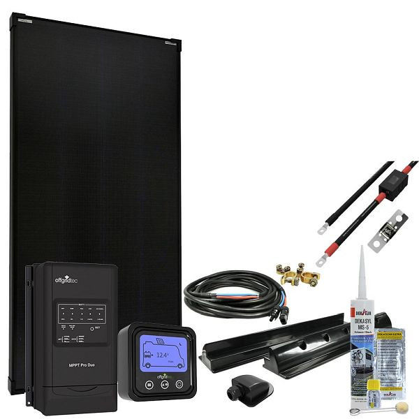 Offgridtec MobileBlack XL 180W camperzonnestelsel 30A MPPT DUO laadregelaar PERC zonnepaneel, 4-01-014245-001