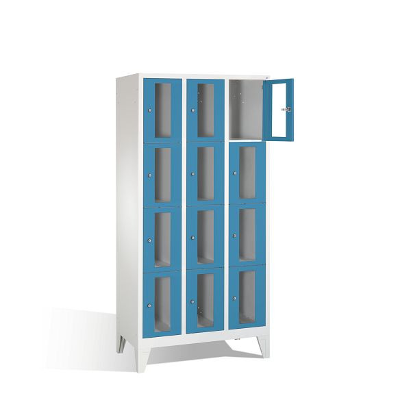 C+P lockerkast Classic, H1850xB900xD500mm, kleur: lichtgrijs/lichtblauw, 8010A304 S10003