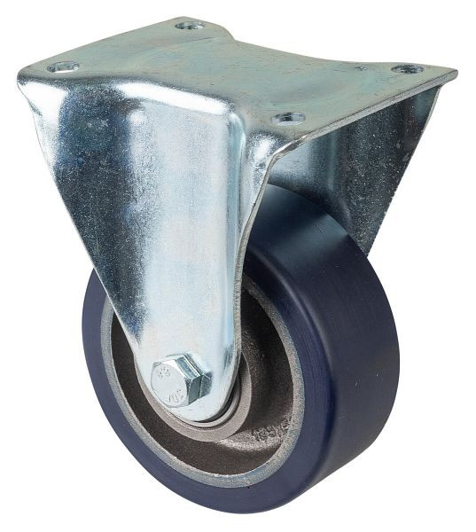 BS Rollen Zwaarlastwiel, bokwiel, wielbreedte 50 mm, wiel-Ø 125 mm, draagvermogen 400 kg, polyurethaan gegoten 78 Shore A, gegoten, kogellager, N110.C11.126