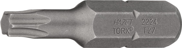 Hazet bit, massieve zeskant 8 (5/16 inch), binnen TORX® profiel, T27, 2224-T27